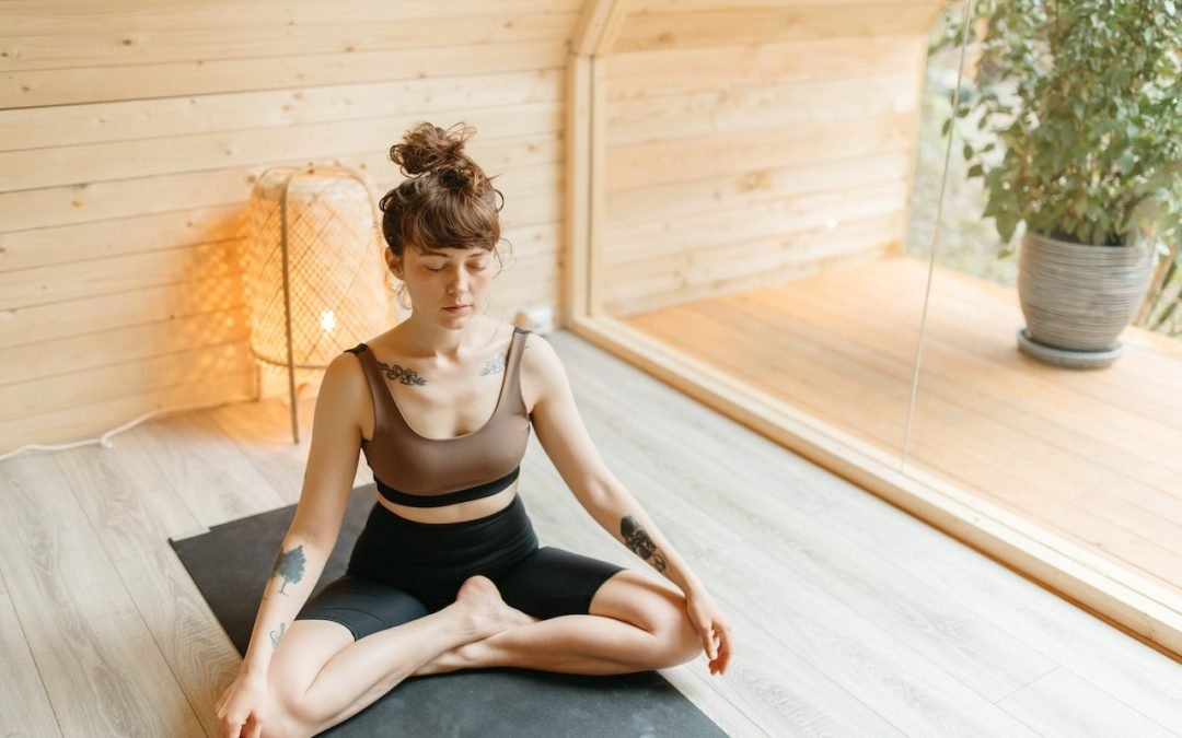 young girl doing yoga